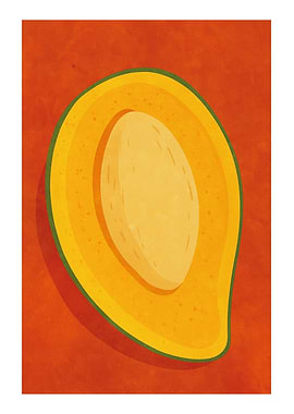 Avocado Slice Illustration