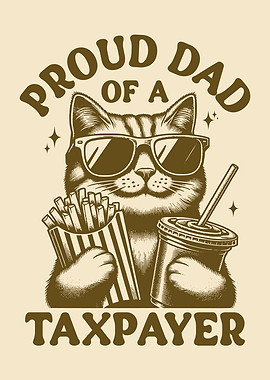 Proud Dad Of A Taxpayer Funny Dad Tax Humor