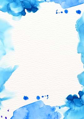 Blue Watercolor Frame