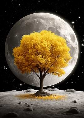 Golden Tree on the Moon
