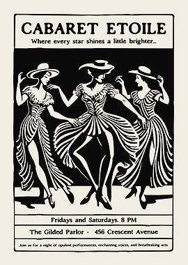 Cabaret Etoile Vintage Poster