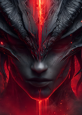 Dark Demon with Red Light