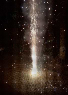 Sparkling Firework at Night