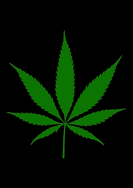 Green Marijuana Leaf No Text