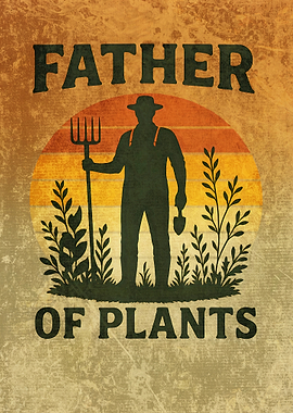 Father of Plants Vintage Style Graphic