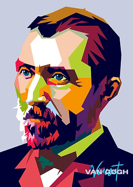 Colorful Portrait of Vincent Van Gogh