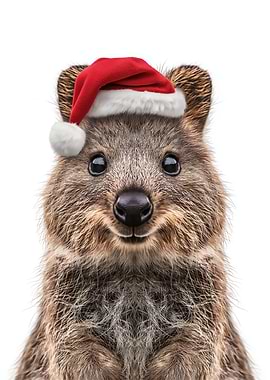 Christmas Quokka Portrait
