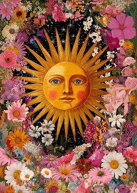 Floral Sun Face