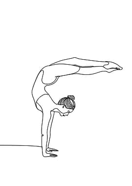 Yoga Pose Minimalist Line Art