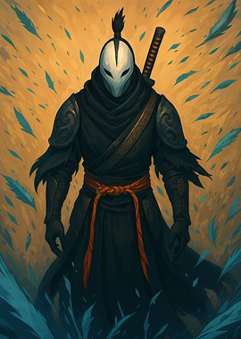 Masked Warrior with Katana