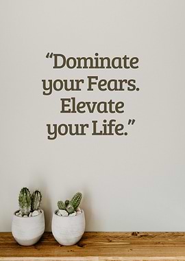 Inspirational Quote with Cacti