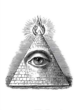 All-Seeing Eye Pyramid Illustration