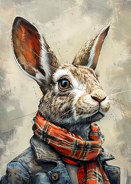 Dapper Rabbit Portrait