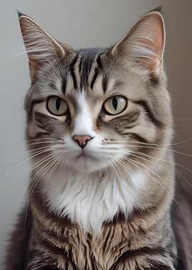 Portrait of a tabby cat