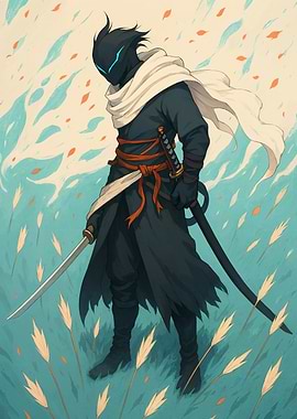 Ninja Warrior with Dual Swords