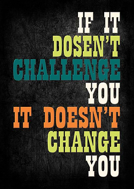 Inspirational Challenge and Change Text Art