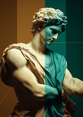 Split-Tone Statue Art