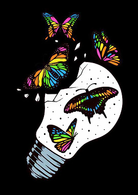 Butterfly Lightbulb Explosion