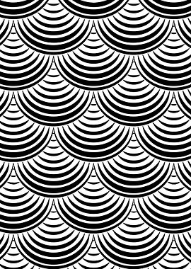 Black and White Scaled Pattern