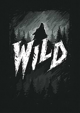Wild Wolf Forest Illustration