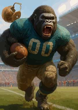 Gorilla Football Player