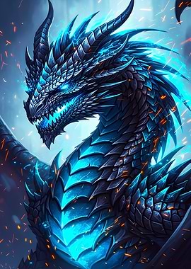 Majestic Blue Dragon