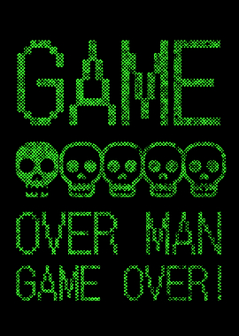 Game Over Man Retro Design