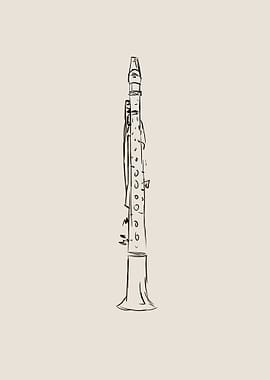 Clarinet Line Art