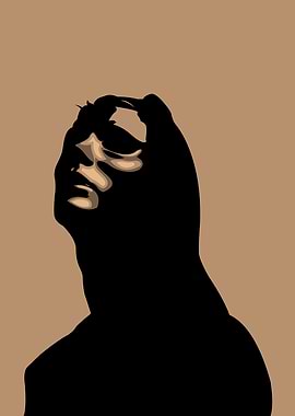 Silhouette of a Person Looking Upward