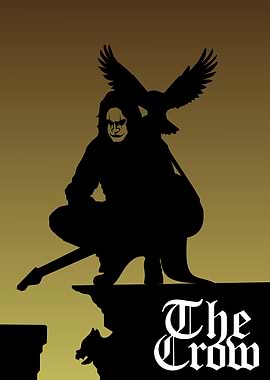 The Crow Silhouette Poster