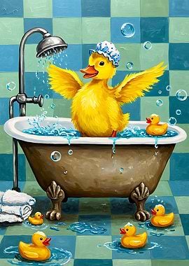 Duckling Bath Time