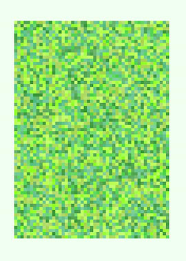 Pixelated Green Abstract Pattern