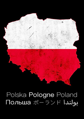Poland Map Flag
