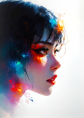 Colorful Portrait of a Woman