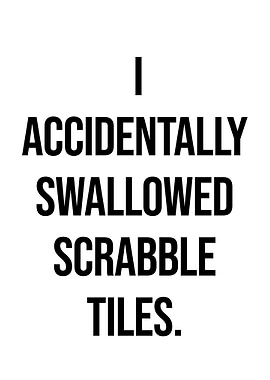 Swallowed Scrabble Tiles Text Art