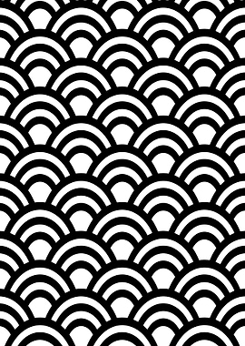 Black and White Wave Pattern