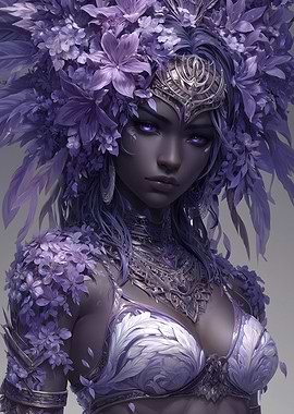 Floral Crowned Woman Portrait