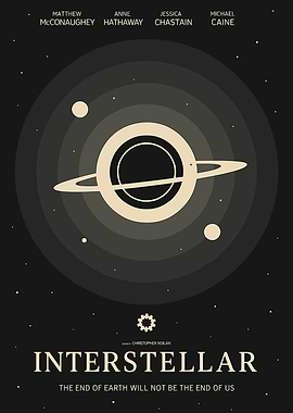 Interstellar Movie Poster Minimalist Design