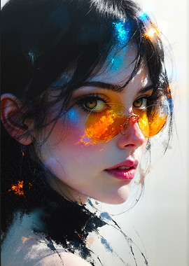 Portrait of a woman with glasses