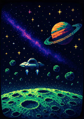 Pixel Art Space Adventure