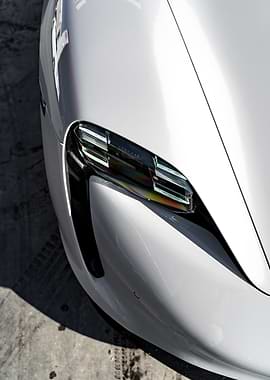 White Car Front Detail