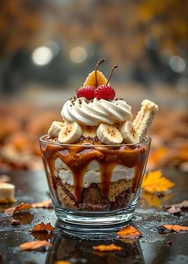 Banana and Raspberry Dessert Parfait