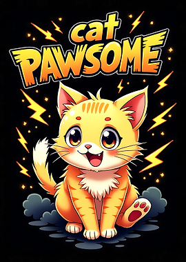 Cat PAWSOME Cartoon