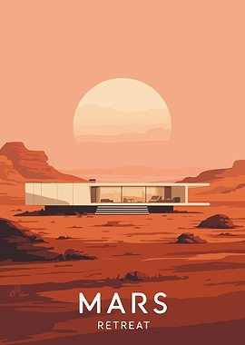 Mars Retreat Minimalist Poster