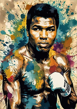 Muhammad Ali Watercolor Portrait