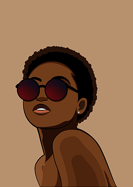 Stylish Woman with Sunglasses Illustration