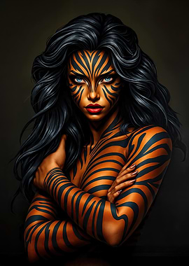 Tiger Woman Portrait