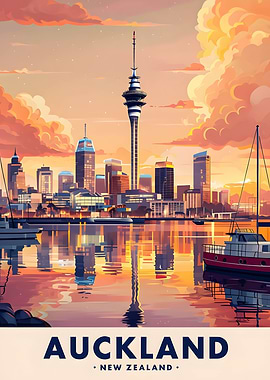 Auckland New Zealand Cityscape