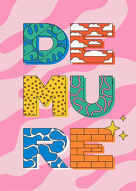 Colorful Abstract Word Art