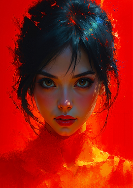 Portrait of a Woman in Red